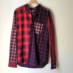 Mix Match Plaid Dress Shirt